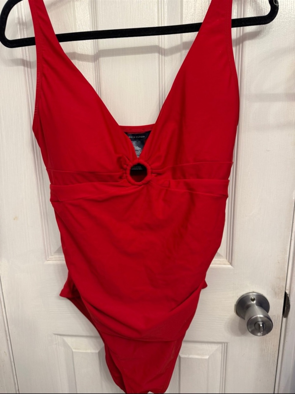 Tommy Hilfiger Red V-Neck Swimsuit